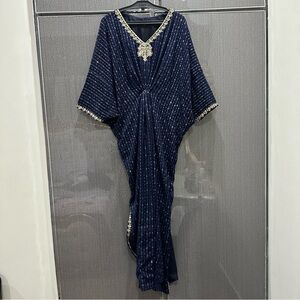 Elegant Navy Blue Maxi Dress